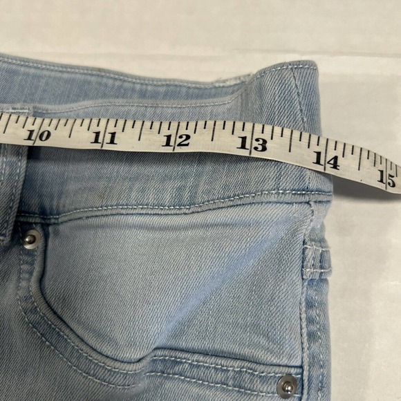 Spanx Sz MP but more like a SP or XS Petite Flare Pull On Jeans Light Wash - Picture 12 of 12